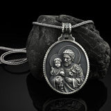 Christian Jesus Saint Joseph Pendant Necklace Retro Style