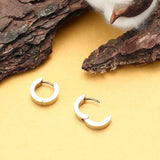 Titanium Hoop Earrings Hypoallergenic Round Jewelry