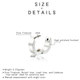 Titanium Hoop Earrings Hypoallergenic Round Jewelry