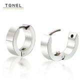 Titanium Hoop Earrings Hypoallergenic Round Jewelry