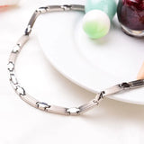 Pure Titanium Necklace with Health Stone for Men Chain
