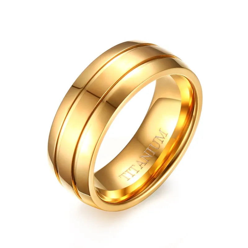 8mm Titanium Ring Matte Finish US Size 9 10 11 12