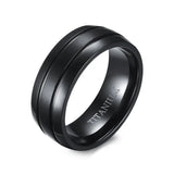 8mm Titanium Ring Matte Finish US Size 9 10 11 12