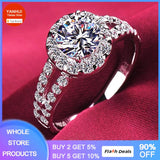 Tibetan Silver Ring Round 8mm Cubic Zircon Wedding Accessory
