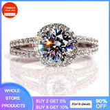 Tibetan Silver Ring Round 8mm Cubic Zircon Wedding Accessory