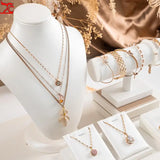 Wire-drawing Table Jewelry Tray Necklace Earring Ring Display