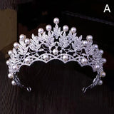 Vintage Pearl Bridal Headband Tiara Wedding Crown Hair Jewelry