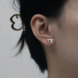 Pearl Balance Beam Style Earrings for Women