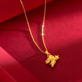 Yellow Rabbit Pendant Necklace for Women