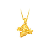 Yellow Rabbit Pendant Necklace for Women