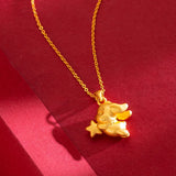 Yellow Rabbit Pendant Necklace for Women