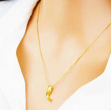 Vietnamese Golden Dolphin 3D Hard Goldfish Pendant Female Mermaid Pendant