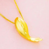 Vietnamese Golden Dolphin 3D Hard Goldfish Pendant Female Mermaid Pendant