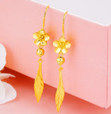 Vietnam Shajin Women's Flower Earrings European Leaf Earrings