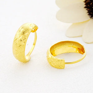 Copper Old Man Tian Xing Round Earrings Plated Retro Lady Earrings