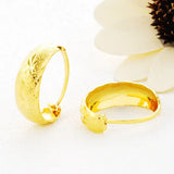 Copper Old Man Tian Xing Round Earrings Plated Retro Lady Earrings