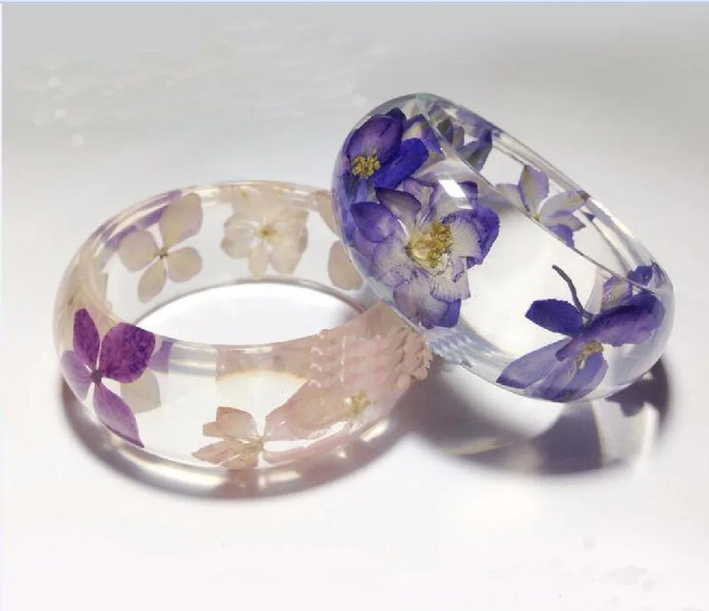 Transparent Silicone Round Bracelet Mould For Resin Real Flower DIY Mold