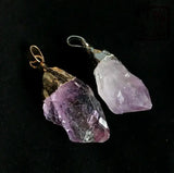 Natural Amethyst Crystal Cluster Base Stone Pendant