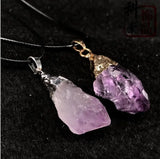 Natural Amethyst Crystal Cluster Base Stone Pendant