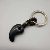 Natural Crystal Magatama Tai Chi Yin Yang Fish Keychain