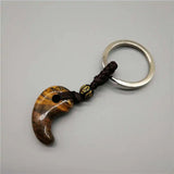 Natural Crystal Magatama Tai Chi Yin Yang Fish Keychain