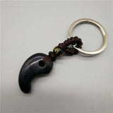 Natural Crystal Magatama Tai Chi Yin Yang Fish Keychain