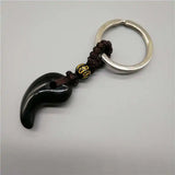 Natural Crystal Magatama Tai Chi Yin Yang Fish Keychain