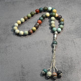 Natural Desert Agate 9.6mm 33 Rosary Beads Muslim Tasbih Prayer Beads