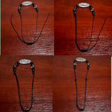 Natural Tibetan 15 Eyes Dzi Beads Necklace with 925 Silver Buckle