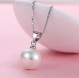 S925 Silver Pearl Pendant Short Clavicle Chain Necklace