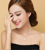 S925 Silver Pearl Pendant Short Clavicle Chain Necklace