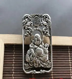 Vintage Silver Plated Antique Silver Pendant Hollow Craft