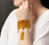 Mexican Amber Bracelet 7a 108 Beads Bangle