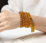 Mexican Amber Bracelet 7a 108 Beads Bangle