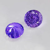 Purple 8mm CZ Beads 2CT Round Shape for Jewelry Making DIY