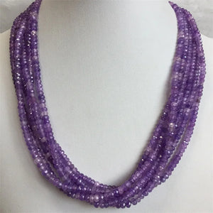 Faceted Jade Stone Beads Choker Necklace for Women