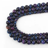 Purple Bicolor Tiger Eye Stone Spacer Beads 15'' 6 8 10mm