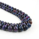 Purple Bicolor Tiger Eye Stone Spacer Beads 15'' 6 8 10mm