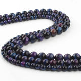 Purple Bicolor Tiger Eye Stone Spacer Beads 15'' 6 8 10mm