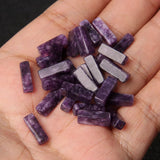Purple Agate Tube Cube Beads 4x13mm Loose Spacer Beads for Jewelry Making