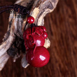 Purple Cinnabar Gourd Jade Pendant Diy Accessories Natural Jewelry