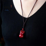 Purple Cinnabar Gourd Jade Pendant Diy Accessories Natural Jewelry