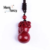 Purple Cinnabar Gourd Jade Pendant Diy Accessories Natural Jewelry