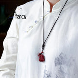 Purple Cinnabar Pixiu Lucky Bag Pendant Natural Jewelry Sets
