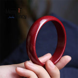 Purple Sand Raw Cinnabar Bracelet Retro Charms Women Bangle