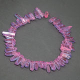 Purple Healing Crystal Quartz Beads Choker Necklace
