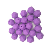 Purple Icosahedron Silicone Bead for DIY Craft