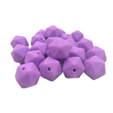 Purple Icosahedron Silicone Bead for DIY Craft