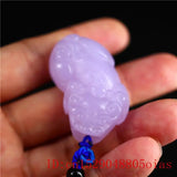 Purple Jade Pixiu Pendant Charm for Jewelry Women Men