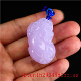 Purple Jade Pixiu Pendant Charm for Jewelry Women Men
